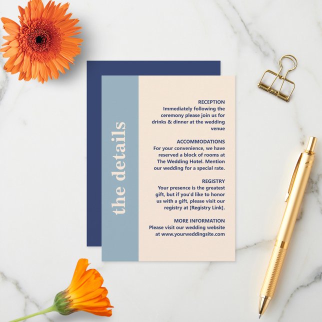 Modern Bold Typography Wedding Details Enclosure Card (Creator Uploaded)