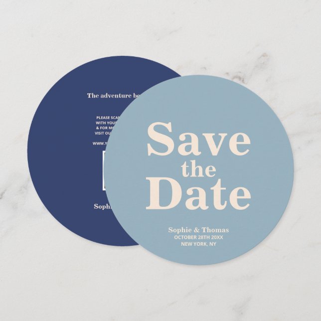 Modern Bold Typography Wedding Save the Date (Front/Back)