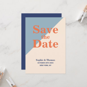 Modern Bold Typography Wedding Save the Date Invitation
