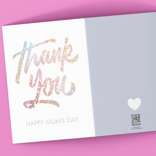 Modern Bold Unicorn Thank You MUM's Day Card (Creator Uploaded)