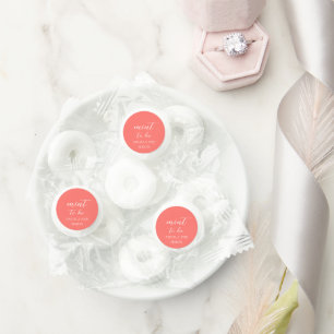 Modern Bold Vibrant Coral Simple Wedding Life Saver® Mints
