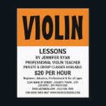 Modern Bold, Violin Lessons Advertising Flyer<br><div class="desc">Modern Bold,  Violin Lessons Advertising Flyers By The Business Card Store.</div>