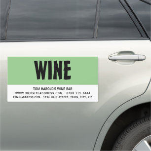 Modern Bold, Wine Bar/Winery Car Magnet