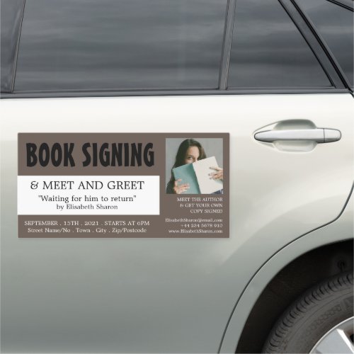 Modern Bold, Writers Book Signing Advertising Car Magnet