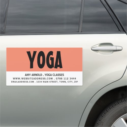 Modern Bold Yoga InstructorClasses Car Magnet