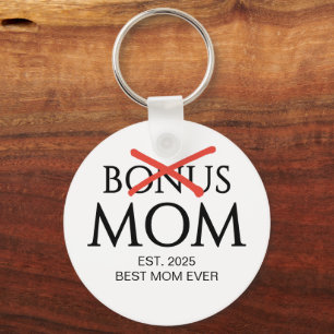 Modern BONUS MOM Established Keychain