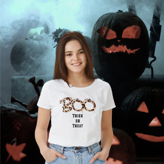 Modern Boo & Trick or Treat Halloween T-Shirt