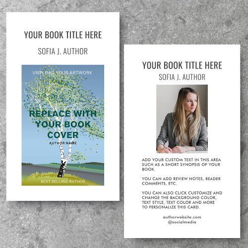Modern Book Author Cover  Photo Promotion  Business Card