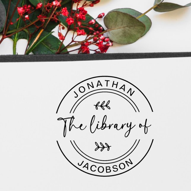 Modern Book From The Library Of Sleek Rubber Stamp (Creator Uploaded)