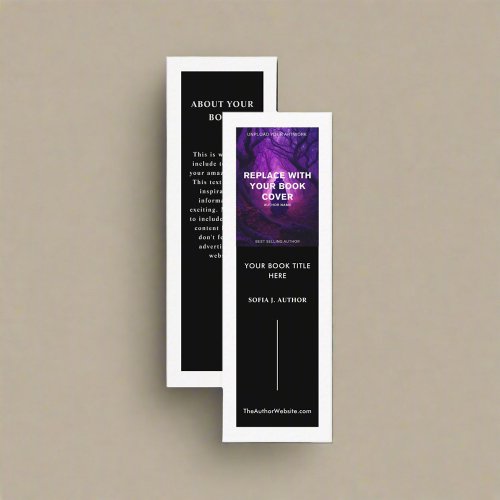 Modern Bookmark Author Writer Book Launch Mini Business Card