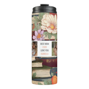 Modern Books Photo Collage – Best Mom Gift Thermal Tumbler