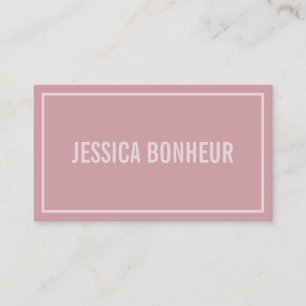 Modern Border Your Name or Business's Name   Blush Business Card
