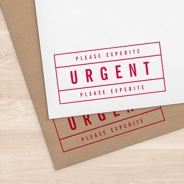 Modern Bordered Bold Please Expedite Urgent Self-inking Stamp (Creator Uploaded)