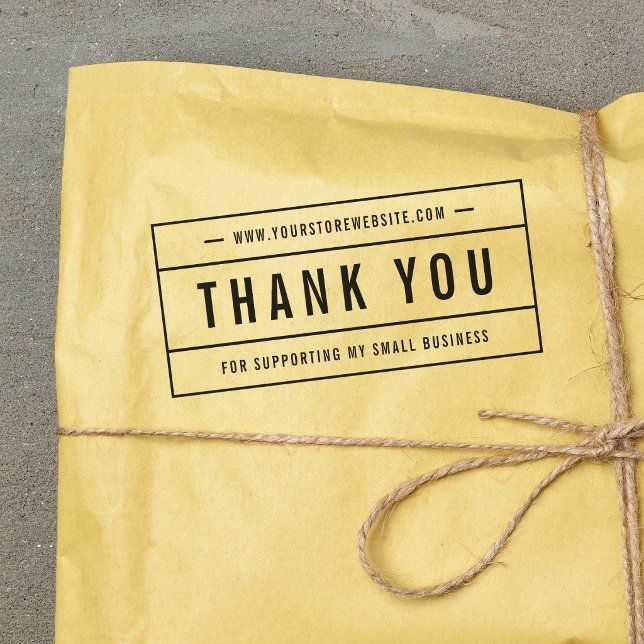 Modern Bordered Bold Website Thank You Self-inking Stamp (Creator Uploaded)