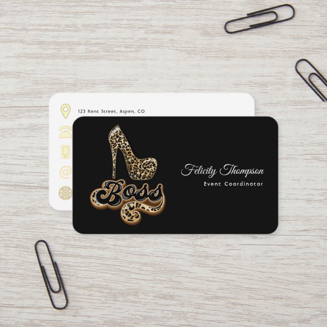 Modern Boss  Business Card (Front/Back In Situ)