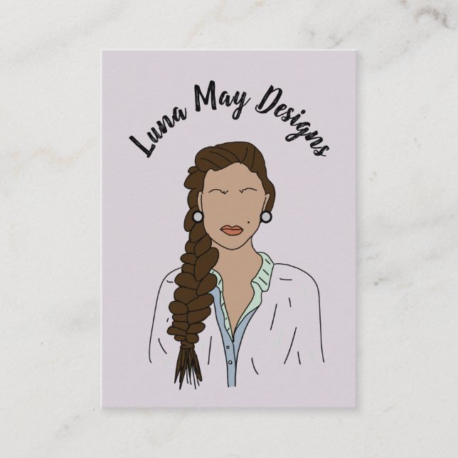 Modern Boss Woman Jewelry Display Business Card (Front)