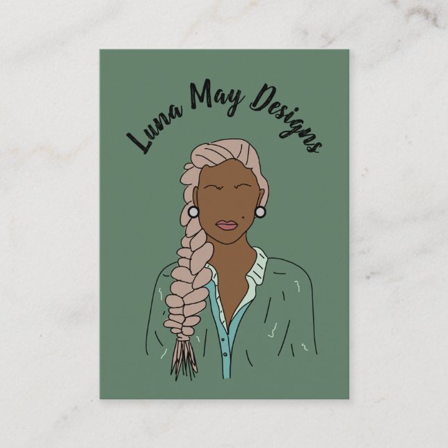 Modern Boss Woman Jewelry Display Business Card (Front)