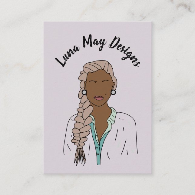 Modern Boss Woman Jewelry Display Business Card (Front)