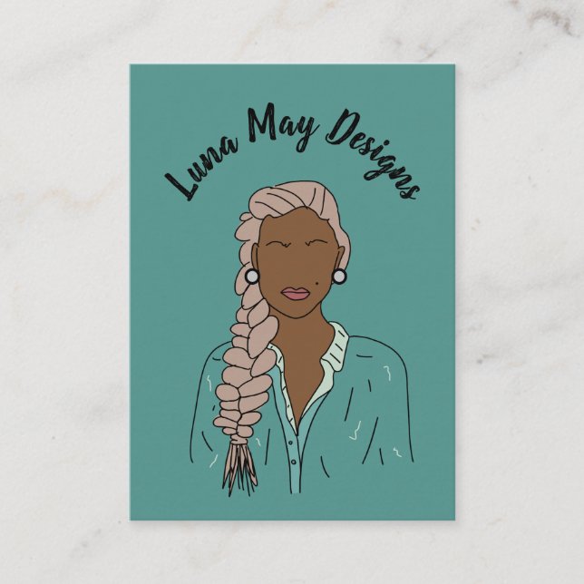 Modern Boss Woman Jewelry Display Business Card (Front)