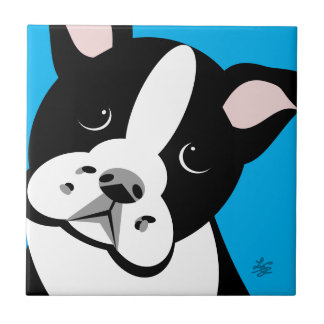 Modern Boston Terrier Lover Art Tiles