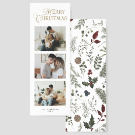 Modern Botanica Photo Christmas Holiday Card Bookmarks
