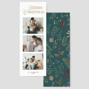 Modern Botanica Photo Christmas Holiday Card Bookmarks