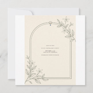 Modern Botanical Arch Save the Date Card