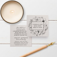 Modern Botanical Blush and Black Referral Card