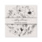 Modern Botanical Blush Black Script Name Square