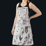 Modern Botanical Blush Pink Floral Business Apron<br><div class="desc">Whoo hoooo, Zazzle has introduced allover print design aprons! This design is based on my bestselling business card, featuring a hand drawn botanical floral background, and your logo at the top. Part of a collection of matching business products. See collection, or contact me via the Chat button for more products...</div>