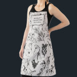 Modern Botanical Blush Pink Floral Business Apron<br><div class="desc">Whoo hoooo, Zazzle has introduced allover print design aprons! This design is based on my bestselling business card, featuring a hand drawn botanical floral background, and your logo at the top. Part of a collection of matching business products. See collection, or contact me via the Chat button for more products...</div>
