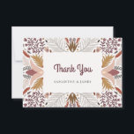 Modern Botanical Boho Floral Border Wedding Thank You Card<br><div class="desc">Modern Botanical Boho Floral Border Wedding Thank You Card from my "Boho Botanical Frame" wedding suite. Customize it with your own names and message on the back.</div>