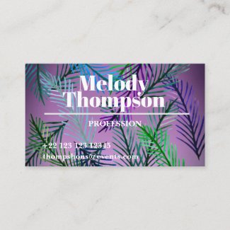 Modern Botanical Business Cards,  Purple
