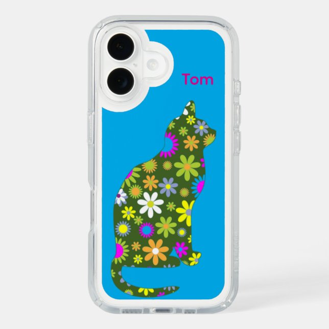 Modern Botanical Cat Speck Phone Case (Front)