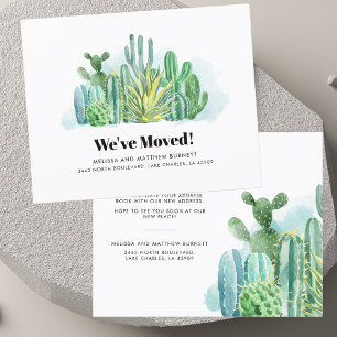 Modern Botanical Change of Address Announcement