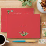 Modern Botanical Custom Christmas Holiday Envelope<br><div class="desc">Modern Botanical Custom Christmas Holiday envelope</div>