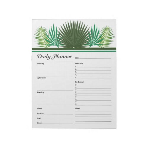Modern Botanical Daily Planner Notepad