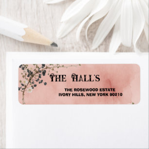 Modern Botanical Elegance Wedding Label