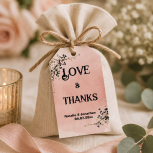 Modern Botanical Elegance Wedding Thank You Gift Tags