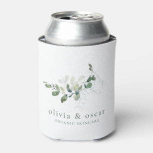 Modern Botanical Eucalyptus Minimalist Business Can Cooler