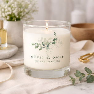 Modern Botanical Eucalyptus Minimalist Business Scented Candle