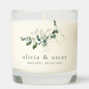 Modern Botanical Eucalyptus Minimalist Business Scented Candle