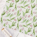 Modern Botanical Flower Pink Tulip Fabric