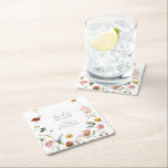Modern Botanical Garden Flowers Bridal Shower Square Paper Coaster<br><div class="desc">Elevate your bridal shower decor with our "Modern Botanical Garden Flowers Bridal Shower Square Paper Coasters." These coasters combine practicality with modern elegance, featuring an elegant print of botanical garden flowers. Perfect for any garden-themed celebration, they protect your surfaces while adding a decorative touch. Each coaster is crafted from durable...</div>