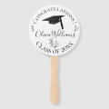 Modern Botanical Graduation Cap Photo Hand Fan | Zazzle
