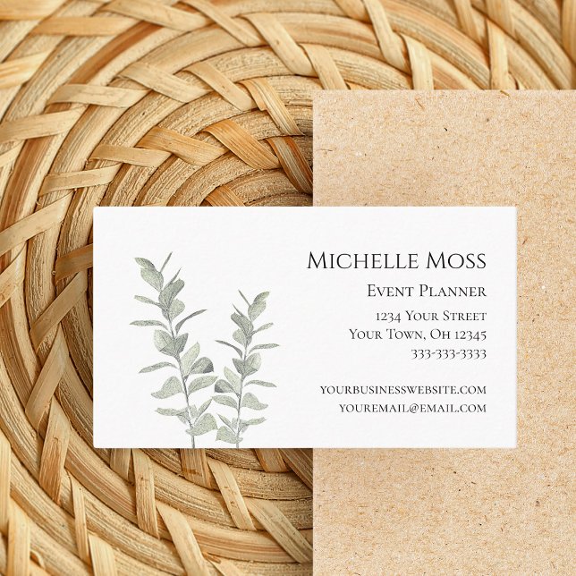 Modern Botanical Greenery Trendy Floral  Business Card (Creator Uploaded)