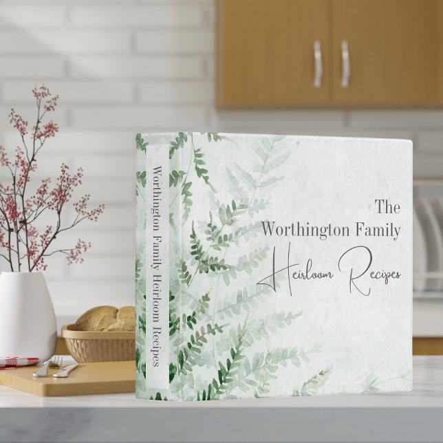 Modern Botanical Heirloom Family Recipe 3 Ring Binder (Creator Uploaded)