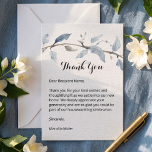 Modern Botanical Housewarming Thank You Card
