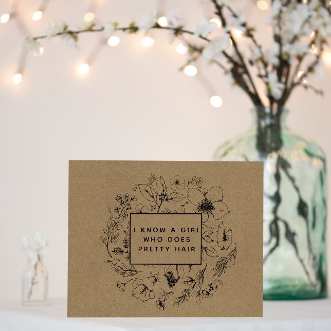 Modern Botanical Kraft and Black Foam Board (In Situ (Wedding))