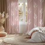 Modern Botanical Leaf Blush Pink White Pattern Sheer Curtains<br><div class="desc">Add an extra touch to your decorating with this botanical leaf pattern against a blush pink that effortlessly accentuates any living space and home decor, including the bedroom, new baby/nursery/kids' room, living room, office, or dorm room. It is an ideal gift for newlyweds, new moms, anniversary couples, college-bound, and more....</div>